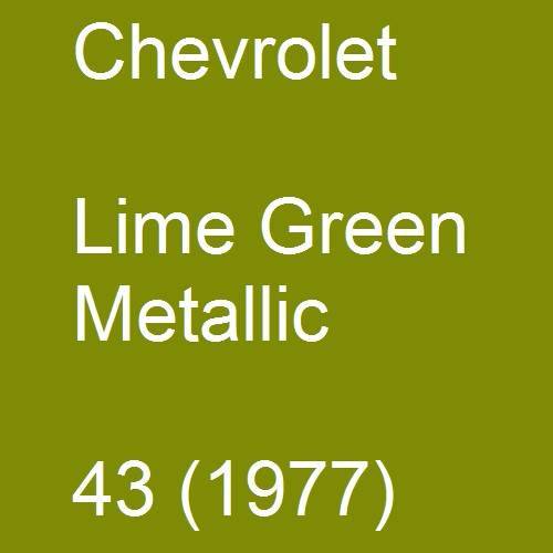 Chevrolet, Lime Green Metallic, 43 (1977).